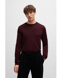BOSS - Regular-fit Sweater In Extra-fine Merino - Lyst