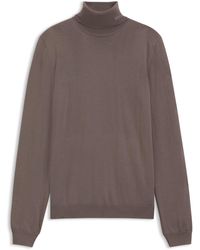 HUGO - Pull À Col Roulé En Laine Mérinos Avec Logo Brodé - Lyst