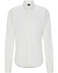 BOSS - Regular-fit Overhemd In Een Twill Van Stretchkatoen - Lyst