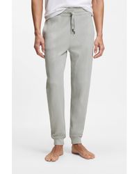 BOSS - Cotton-Blend Tracksuit Bottoms With Waffle Structure - Lyst