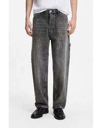 HUGO - Baggy-Fit Jeans With Carpenter Details - Lyst