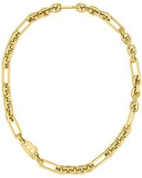 BOSS - Polished-link Necklace With Monogram Element - Lyst