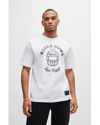 BOSS - T-shirt x NFL en coton stretch avec imprimé artistique - Lyst