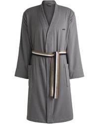 BOSS - Cotton-Terry Dressing Gown With Quick-Dry Inner - Lyst