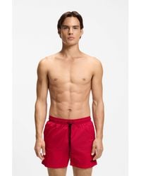 HUGO - Swim Shorts With Contrast Logo Print - Lyst