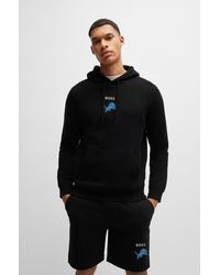 BOSS - X Nfl Cotton-terry Hoodie With Special Artwork - Lyst