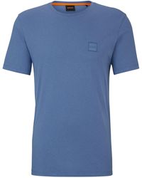 BOSS - Relaxed-fit T-shirt Van Katoenen Jersey Met Logopatch - Lyst
