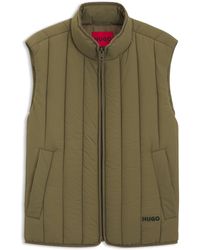 HUGO - Chaleco Con Acolchado Vertical Y Detalle De Logo - Lyst