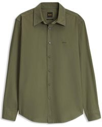 BOSS - Regular-Fit Cotton Shirt - Lyst