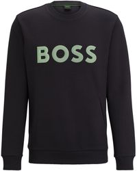 BOSS - Sweatshirt aus Baumwoll-Mix mit erhabenem 3D-Logo - Lyst