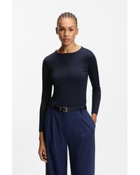 HUGO - Dark Blue Women's Casual Tops Size S - Lyst