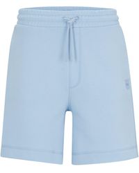 BOSS - Regular-Fit Shorts aus Baumwoll-Terry mit Logo-Aufnäher - Lyst