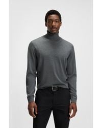 BOSS - Slim-fit Rollneck Sweater In Wool - Lyst