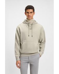 BOSS - Cotton-Terry Hoodie With Logo Print - Lyst