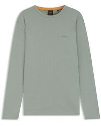 BOSS - Cotton-Blend T-Shirt With Waffle Structure - Lyst