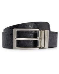 BOSS - Reversible Italian Leather Belt With A Pin Buckle - Lyst