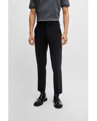 BOSS - Slim-fit Trousers In A Performance-stretch Wool Blend - Lyst