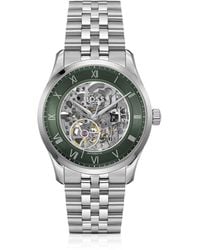 BOSS - Principle Stainless-Steel Automatic Watch With Skeleton Dial - Lyst