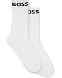 BOSS - Two-pack Of Quarter-length Socks In Stretch Fabric - Lyst