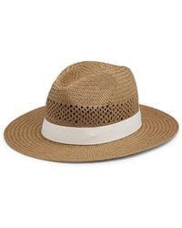 BOSS - Raffia Panama Hat With Double B Monogram - Lyst