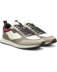 HUGO - Baskets Style Chaussures De Course Avec Finitions En Mesh Et Cuir Suédé - Lyst