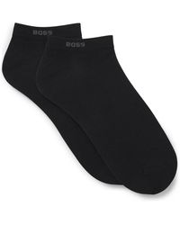 BOSS - Knöchellange Socken Aus Stretch-Gewebe Im Zweier-Pack - Lyst