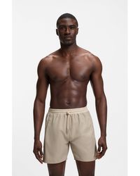 BOSS - Swim Shorts With Contrast Logo And Piping - Lyst