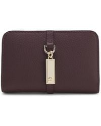 BOSS - Grained-Leather Wallet With Double-B-Monogram Plaque - Lyst