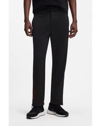 HUGO - Relaxed-Fit Tracksuit Bottoms With Logo Tape - Lyst