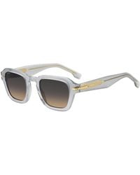 BOSS - Clear-Acetate Sunglasses With Temple Stripe - Lyst