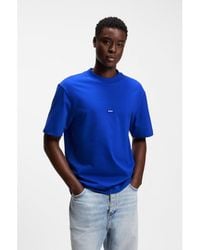 HUGO - Cotton-Jersey T-Shirt With Logo Badge - Lyst