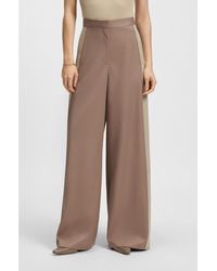 BOSS - Regular-Fit Trousers With Colour-Blocking - Lyst