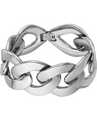 BOSS - Silver-tone Bracelet With Curb-chain Design - Lyst