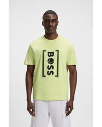 BOSS - Light Green Men's T-shirts Size M - Lyst