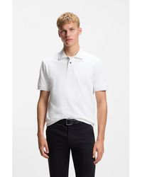 BOSS - Knit Polo Shirt - Lyst