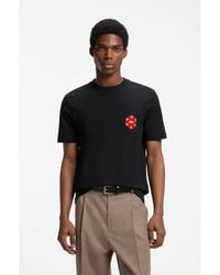 HUGO - Cotton-Jersey T-Shirt With Poker-Chip Print - Lyst