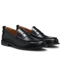 HUGO - Penny Loafers - Lyst