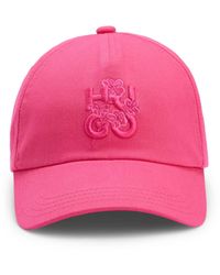 HUGO - Cap aus Baumwoll-Twill mit floraler Logo-Stickerei - Lyst