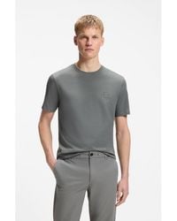 BOSS - Cotton-Jersey T-Shirt With Logo Patch - Lyst