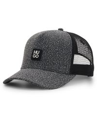 HUGO - Stretch-Tweed Trucker Cap With Logo Detail - Lyst