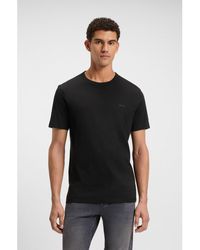 BOSS - Cotton-Jersey T-Shirt With Logo Detail - Lyst