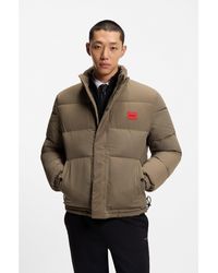 HUGO - Water-Repellent Padded Jacket With Logo Patch - Lyst