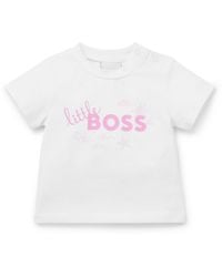 BOSS - Baby T-shirt In Stretch Cotton With Logo Print - Lyst