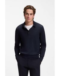 BOSS - Regular-Fit Knit Polo - Lyst