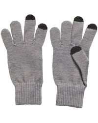 BOSS by HUGO BOSS Knitted Gloves With Tech-touch Fingertips - Grey