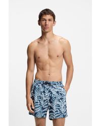 HUGO - Light Blue Men's Swim Shorts Size M - Lyst