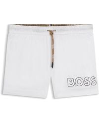 BOSS - Swim Shorts With Outline Logo Print - Lyst