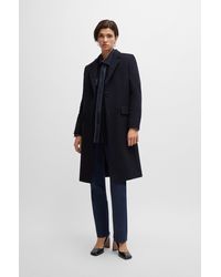 BOSS - Slim-fit Coat In Virgin Wool And Cashmere - Lyst
