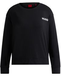 HUGO - Relaxed-Fit Pyjama-Top mit Kontrast-Logo - Lyst