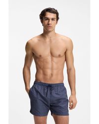 BOSS - Printed Swim Shorts - Lyst